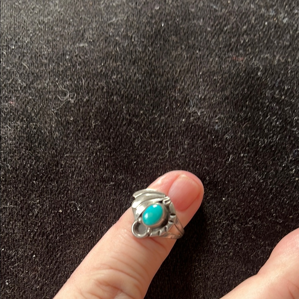 Turquoise Silver Ring - Picture 2 of 2